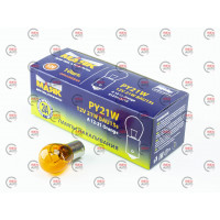 лампа  A 12V 21W Маяк (81218) Amber смещенный цоколь