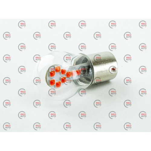 Лампа светодиодная А 12-21 RED  18 SMD 3030 в стеклянной колбе