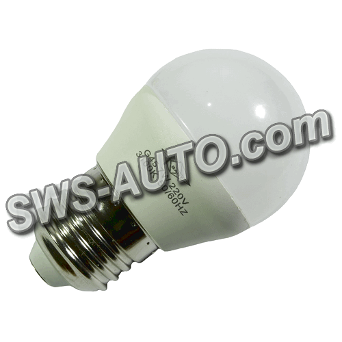 лампа побутова діодна 220V E27  7W G45 3000K теплий білий