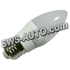 лампа светодиодная 220V E27  7W C37 4100K нейтральный белый