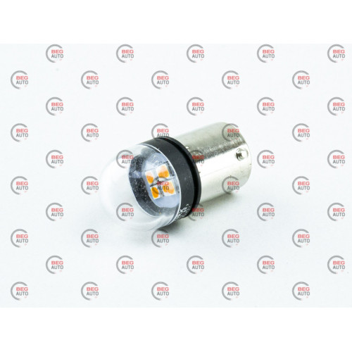 Лампа светодиодная А 12-21 YELLOW  4SMD смещен. цоколь биполярная (12-24V)