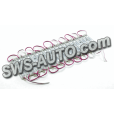 Модуль светодиодный 12V Красный  3 SMD 5050 0,72W (20шт)