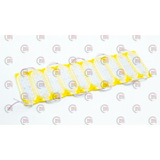 Модуль светодиодный 12V Желтый 12 SMD 2835 12D 2,4W линза (10шт)