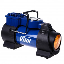 компрессор Vitol  10атм/ 40л/15А/1м шланг/прикур/сумка/LED фонарь