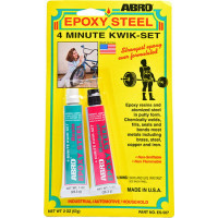 клей 2-х комп. эпоксид. ABRO EPOXY STEEL (57г) дерево+метал+плас.