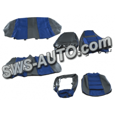 чехлы салона ВАЗ 2108-21099, 2113-2115 "пилот LUX" синие  комбинированные