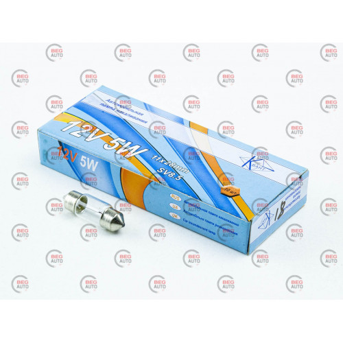 лампа  AC салону 12V 5W 11*28mm КВАНТ