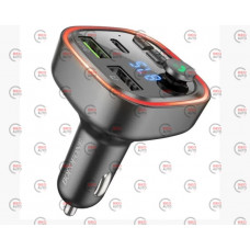 FM модулятор Borofone BC48B  USB/MP3/12-24В/microSD/USB швидка зарядка 30А/Type-C/Bluetooth 5/LED