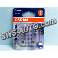 лампа  AC салону 24V 5W 11*36mm OSRAM (2шт)