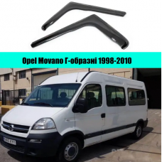 ветровик Opel Movano 1998-2010 (скотч) Г-образный AV-Tuning