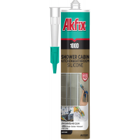 герметик  силіконовий санітарний універсальний Akfix 100D  280мл (білий)