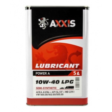 масло AXXIS  10W-40 Power A  LPG (для авто с ГБО)  (5л)
