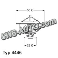 термостат Fiat Scudo/Citroen Berlingo 1.9D/2.0JTD (96-06)  (WAHLER)