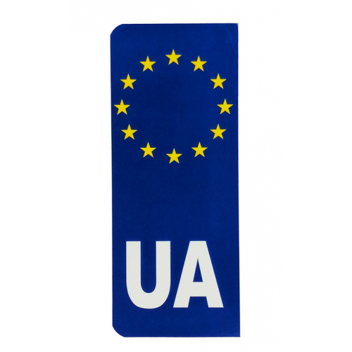 наклейка на номер "Євро UA"