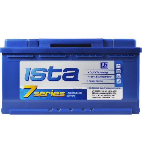 Аккумулятор ISTA 100 А2 7SERIES (850А) Евро прав +