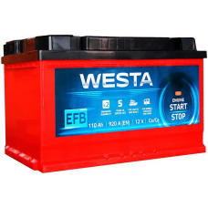 Аккумулятор   Westa 110Ач (920А) EFB (Start-Stop) Евро прав +