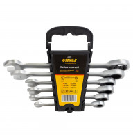 набор ключей  рожково-накидных с трещеткой  8-19 мм  6 шт (планшет) CrV