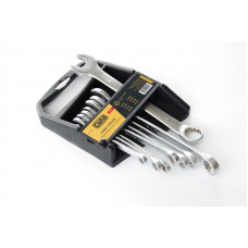 набір ключів ріжково-накидних  8-19 мм  8 шт (планшет) CrV  Satine