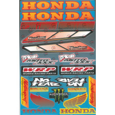 наклейка на мотоцикл "Honda, HTMoto, MotoCross, NoFear, WRP, Motoxxx, Monster" контурная порезка