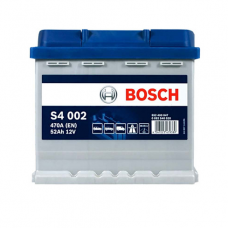 Аккумулятор BOSCH  52 А S4 (470А) Евро прав + (2 года гар)