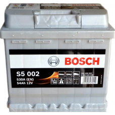 Аккумулятор BOSCH  54 А S5 (530А) Евро прав + (2 года гар)
