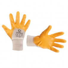 перчатки "вампиры" полиэстер с нитриловым покрыт. ладони, размер 10, желтые с вяз. манжетом