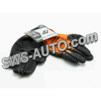 рукавиці "вампіри" поліестер з латексним покрит. долоні  EXTRAGRAB  розмір 10, чорно-помаранчеві