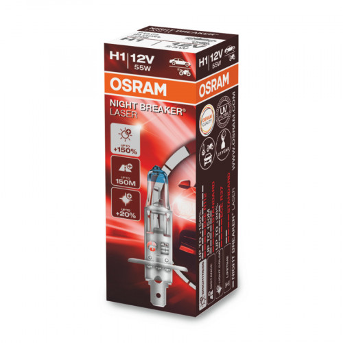 лампа  H1 12V 55 W OSRAM Night Breaker Lazer +150%