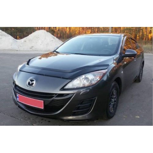 дефлектор капота (мухобійка) Mazda 3 сед/хетч 2009-2013 VIP Китай