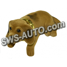 сувенир на панель приборов "Собака"  коричневая