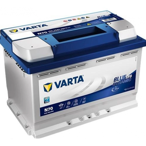 Аккумулятор VARTA  70 А EFB Blue Dynamic (760А) Евро прав + (2 года гар) L3