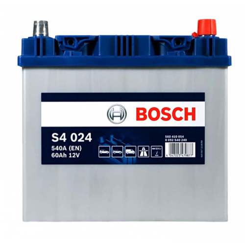 Аккумулятор BOSCH  60 А S4 (540А) ASIA правый + (2 года гар)