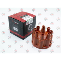 кришка розподільника запалювання ГАЗ-53,ЗІЛ (Flagmus) коричнева мідні конт.