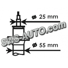 амортизатор пер. VW Caddy III 04->, Passat B7, Skoda Octavia A5 (d55)  (KAYABA)