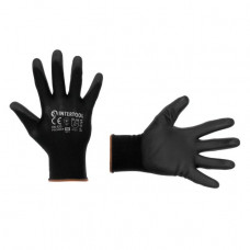 рукавички "вампіри" трикотаж з поліуританом. покрит. долоні розмір 10, чорні, синтетичні
