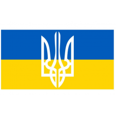 наклейка "Герб України" синьо-жовта, середня