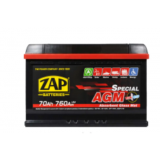 Аккумулятор ZAP  70 (760 А) AGM (Start-stop) Евро правый +