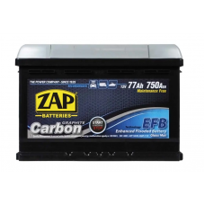 Аккумулятор ZAP  77 (750 А) Carbon EFB (Start-stop) Евро правый +