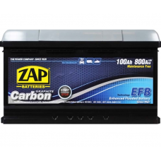 Аккумулятор ZAP 100 (800 А) Carbon EFB (Start-stop) Евро правый +