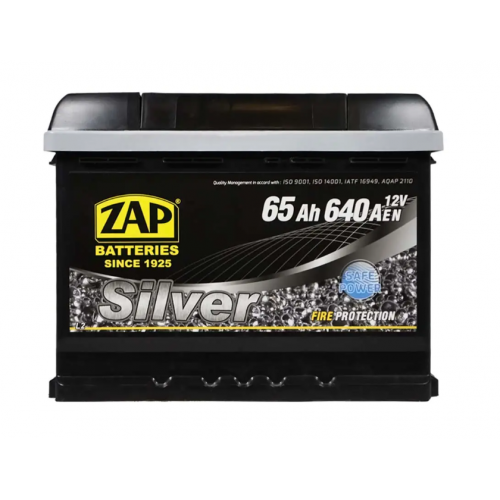 Аккумулятор ZAP  65 (640 А) Silver Евро правый +