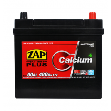 Аккумулятор ZAP  60 (480 А) Plus Calcium ASIA правый + (2 года гар)