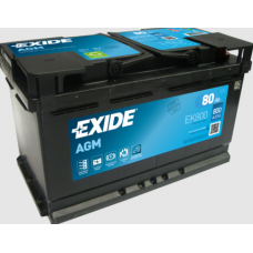 Акумулятор EXIDE  80 (800 А) AGM Start-Stop Євро правий +