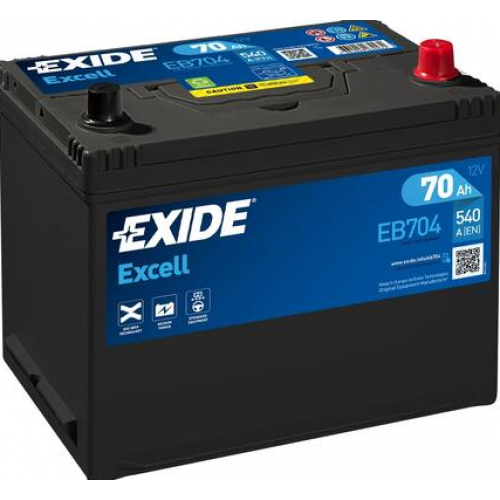 Аккумулятор EXIDE  70 (540 А) Excell Азия правый +