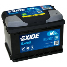 Аккумулятор EXIDE  60 (540 А) Excell Евро правый +