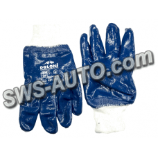 перчатки маслобензостойкие  D-OIL  джерси с полным нитриловым покрытием, размер 10, синие, вяз. манж