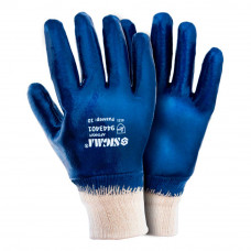 перчатки маслобензостойкие с вязаным манжетом син. размер 10 Sigma
