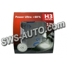 лампа H3 12V 55 W  BREVIA Power Ultra+60%(2шт)