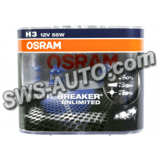 лампа H3 12V 55 W  OSRAM Night Breaker Unlimited +110%************