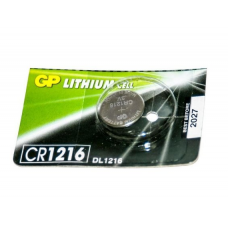 батарейка "таблетка" литиевая 3.0V  CR1216  блист. GP