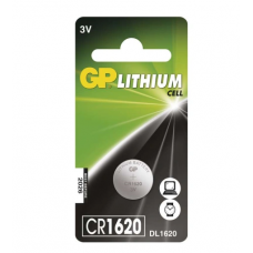 батарейка "таблетка" литиевая 3.0V  CR1620  блист. GP